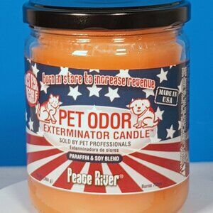 Pet Odor Jar Candle Parraffin Soy 13oz Burns 70 Hours Fresh Scent Single Wick